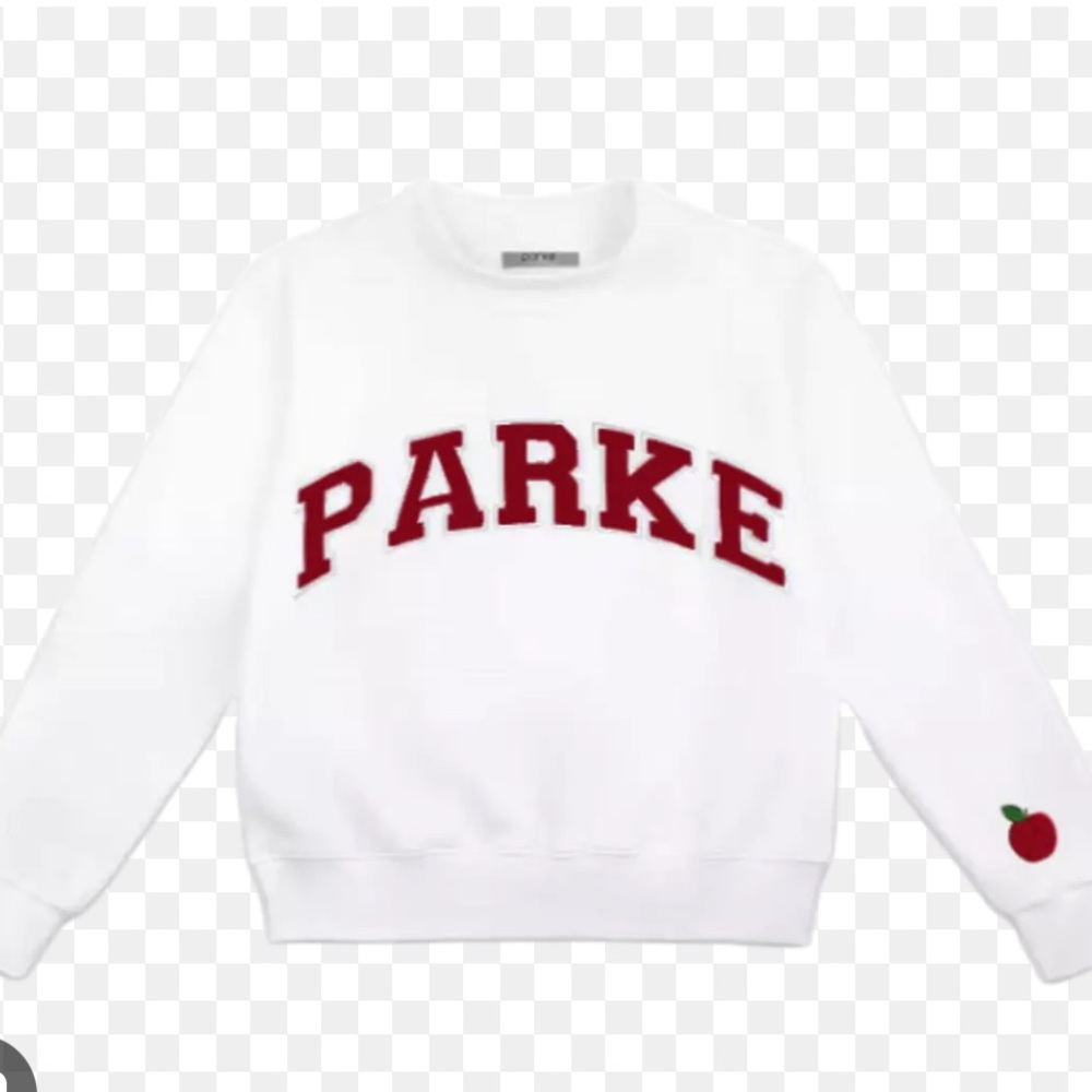 Parker White Varsity Mockneck Sweater